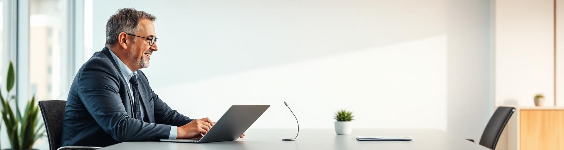 Finance adviser talking with a client in a modern office