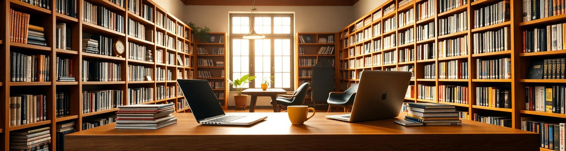 Finance library and study desk representing the Lonix learn hub