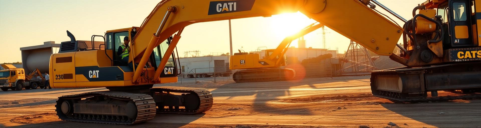 Excavator and heavy machinery on an Australian worksite